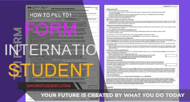 Filling Out the TD1 Form as an International Student