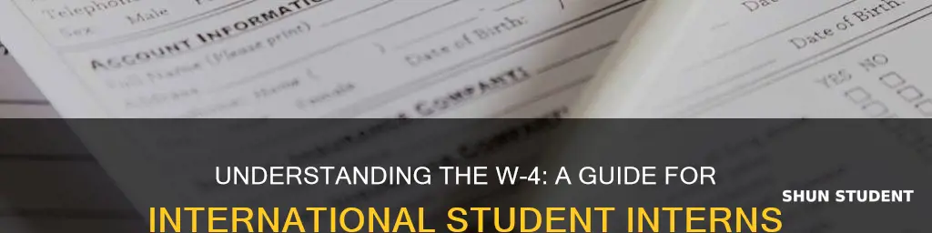 how to fill w4 for international students internship