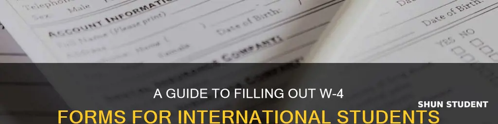 how to fill w4 international student