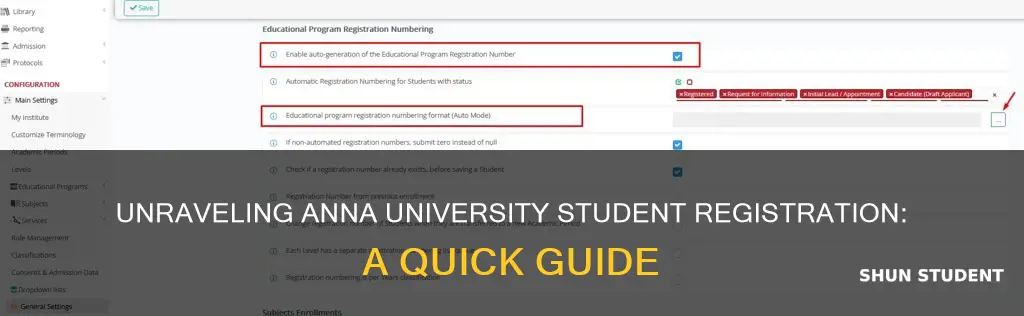 how to find anna university student registration number