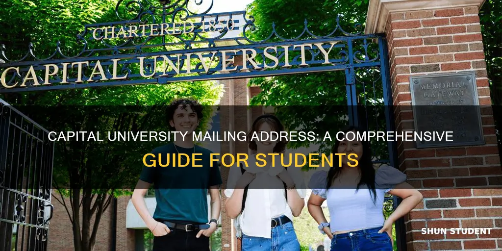 how to find mailing address for students at capital university