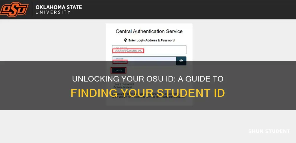 how to find my student id for oklahoma state university