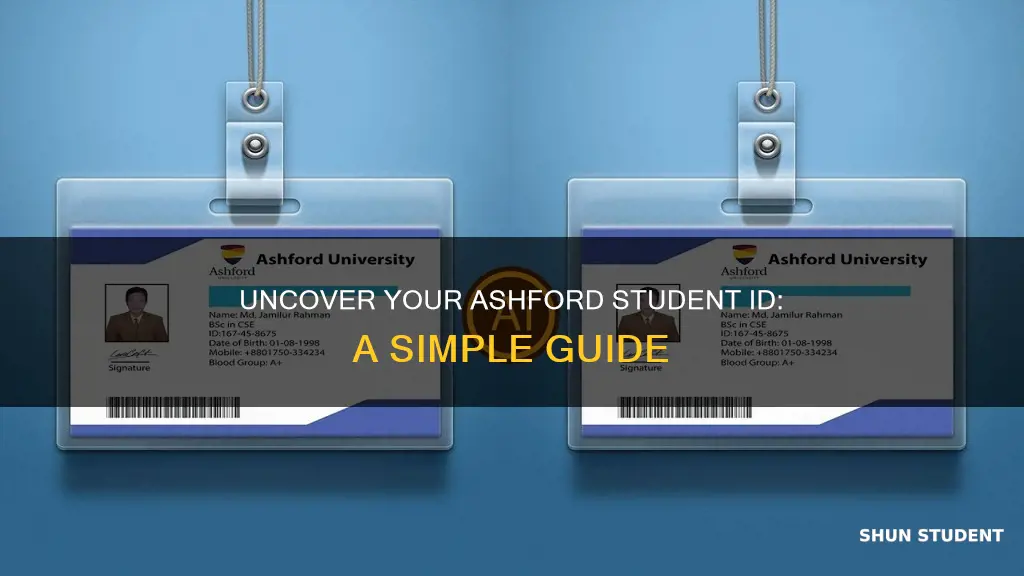 how to find my student id from ashford university