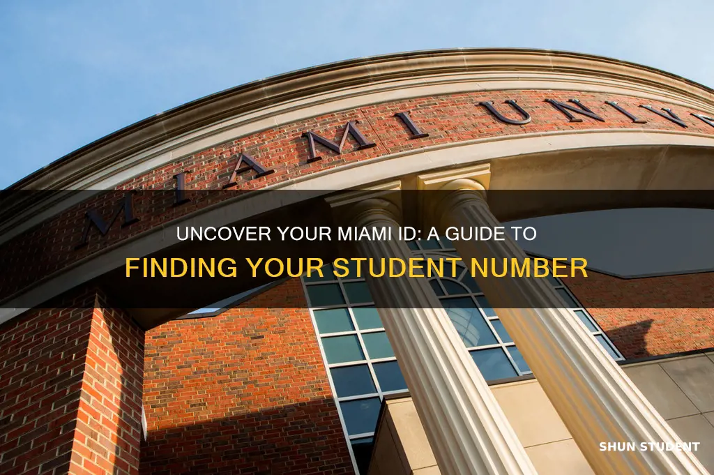 how to find my student id number miami university