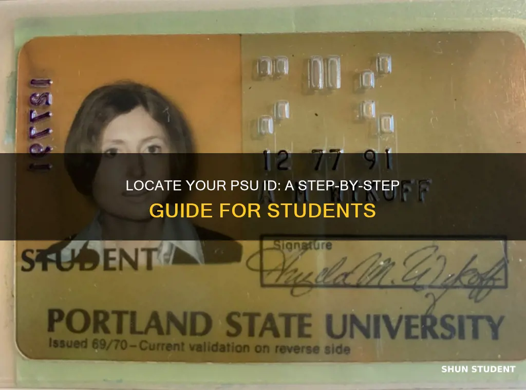 how to find my student id number portland state university