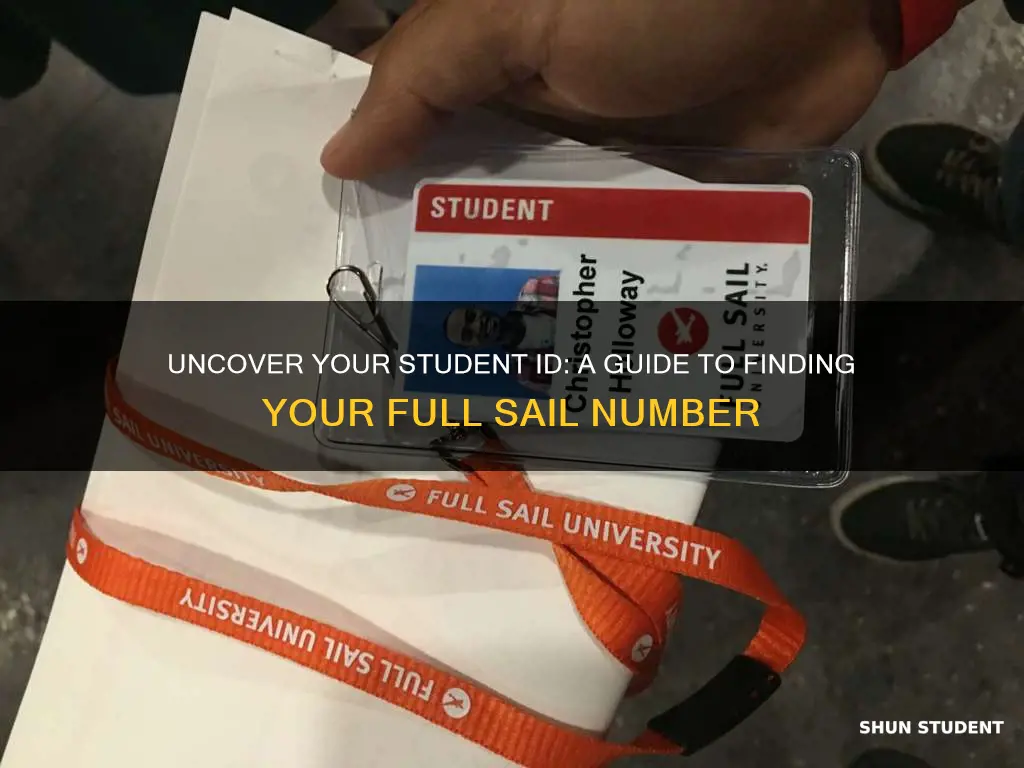 how to find my student number full sail university