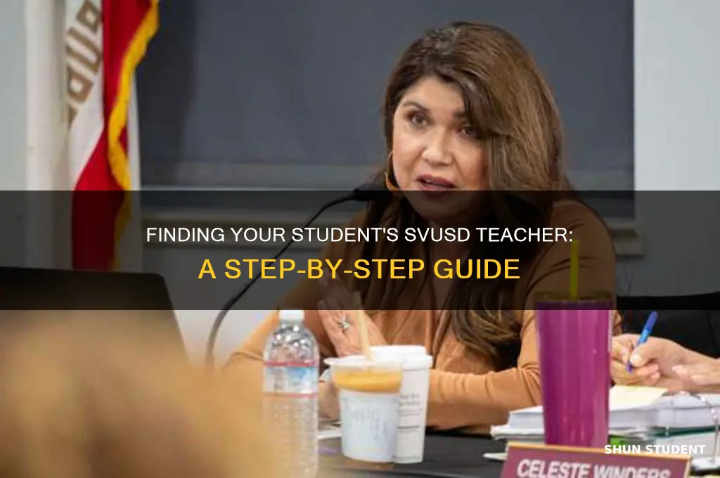 how to find my students teacher svusd