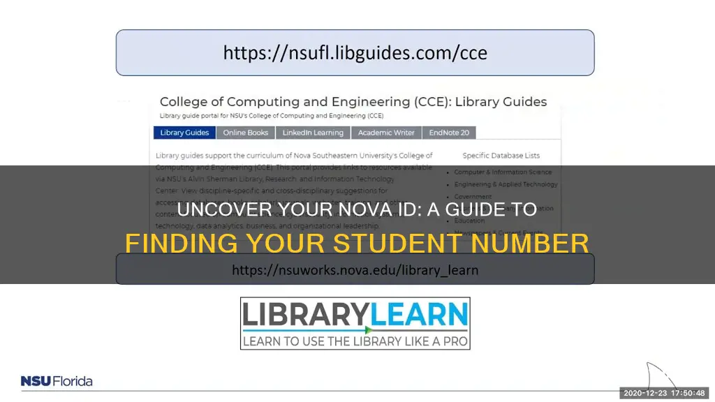 how to find nova southeaster university student id