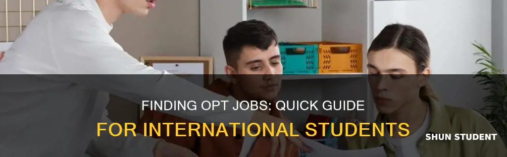 how to find opt jobs for international students fast