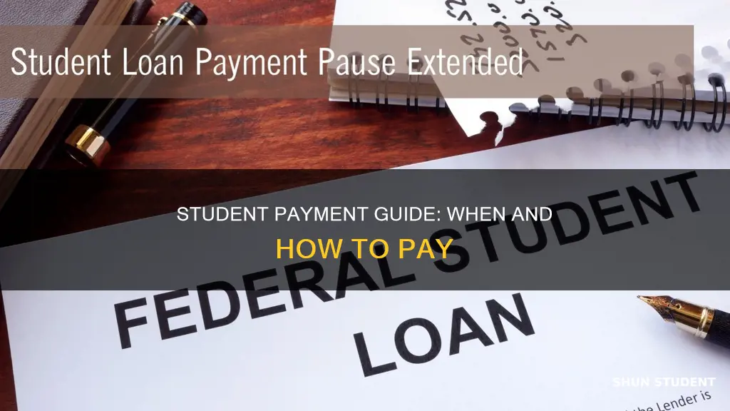 how to find out how and when to pay student