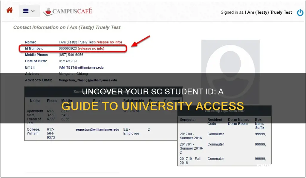 how to find out your university student number south carolina