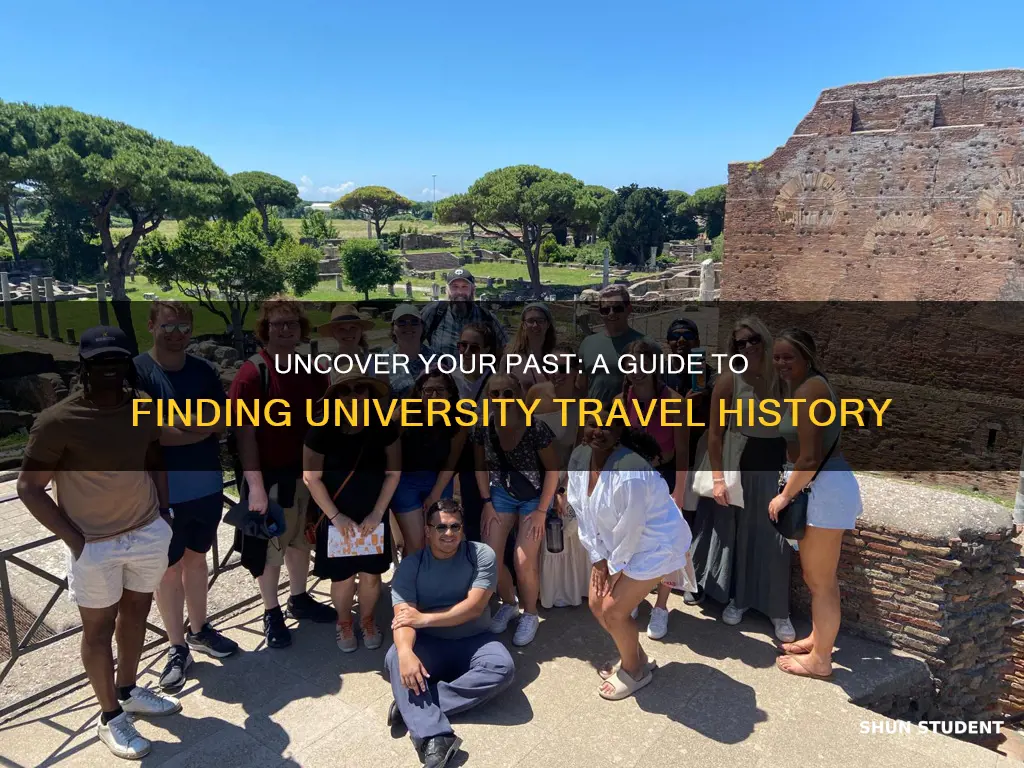 how to find previous travel student university