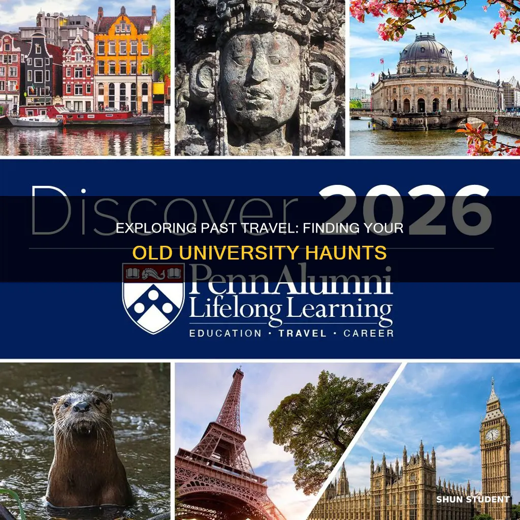 how to find previous travel student university