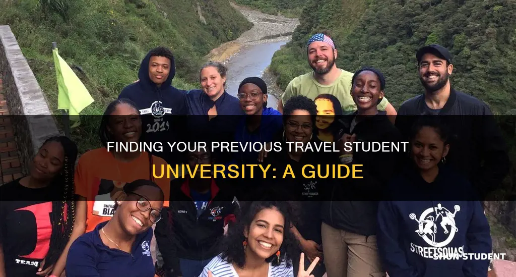 how to find previus travel student university