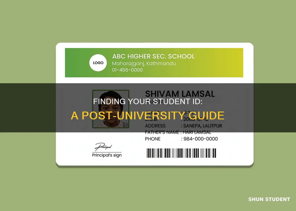 how to find student id post university