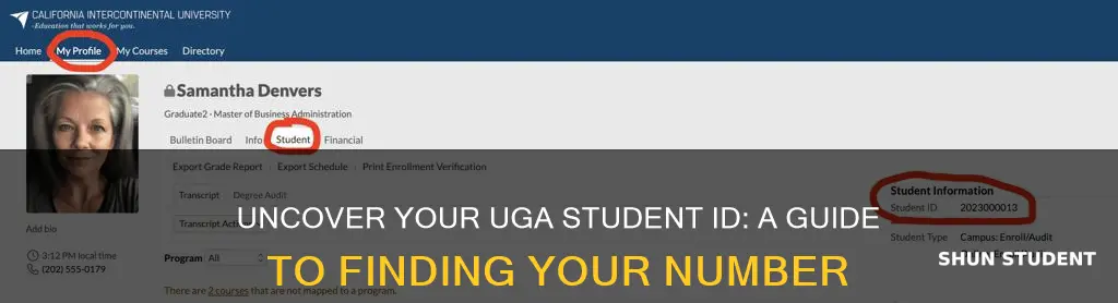 how to find student number university of georgia