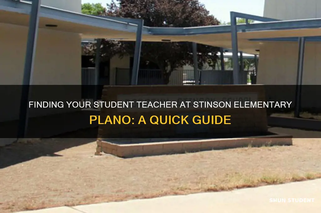 how to find student teacher at stinson elementary plano