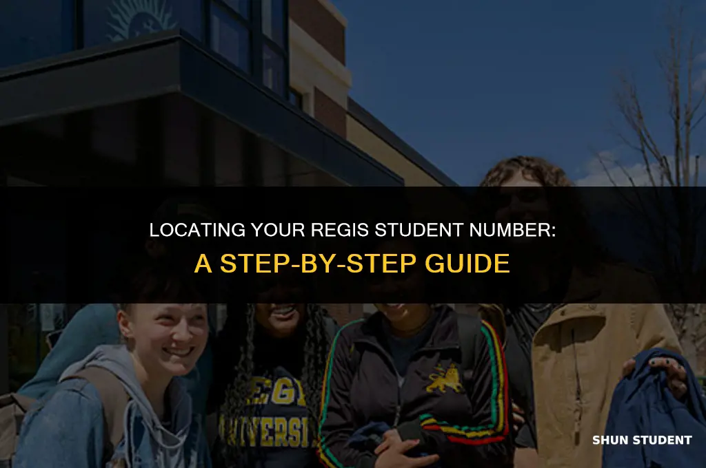 how to find you regis student number