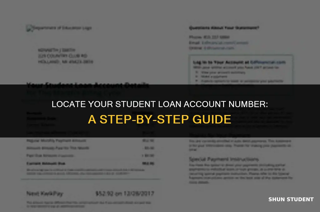 how to find you student loan account number