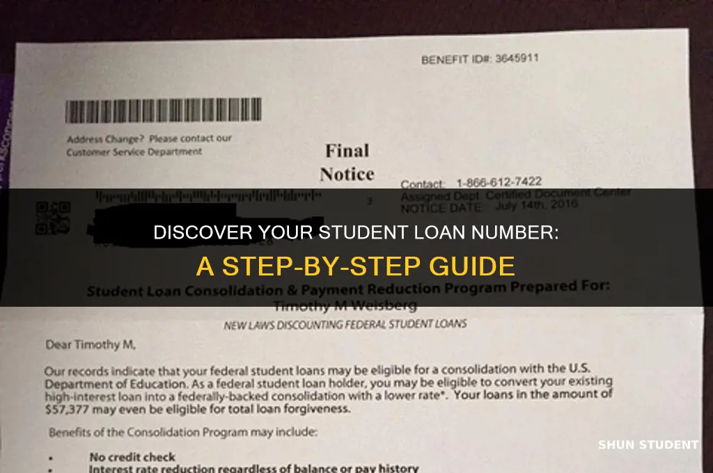 how to find you student loan nuber