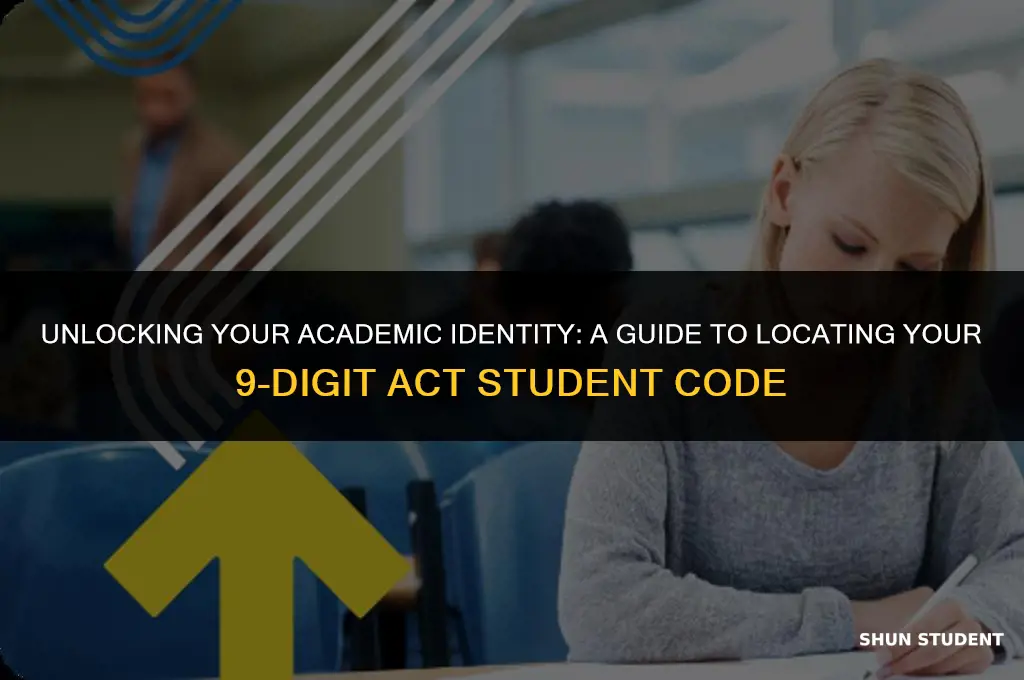 how to find your 9 digit act student code
