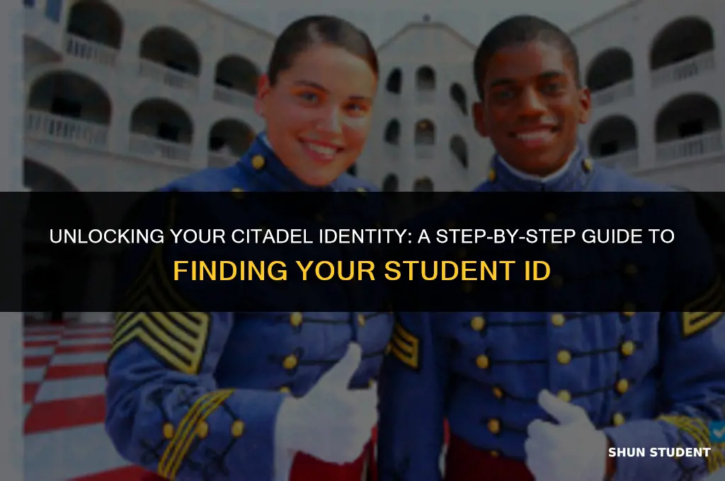 how to find your citadel student id