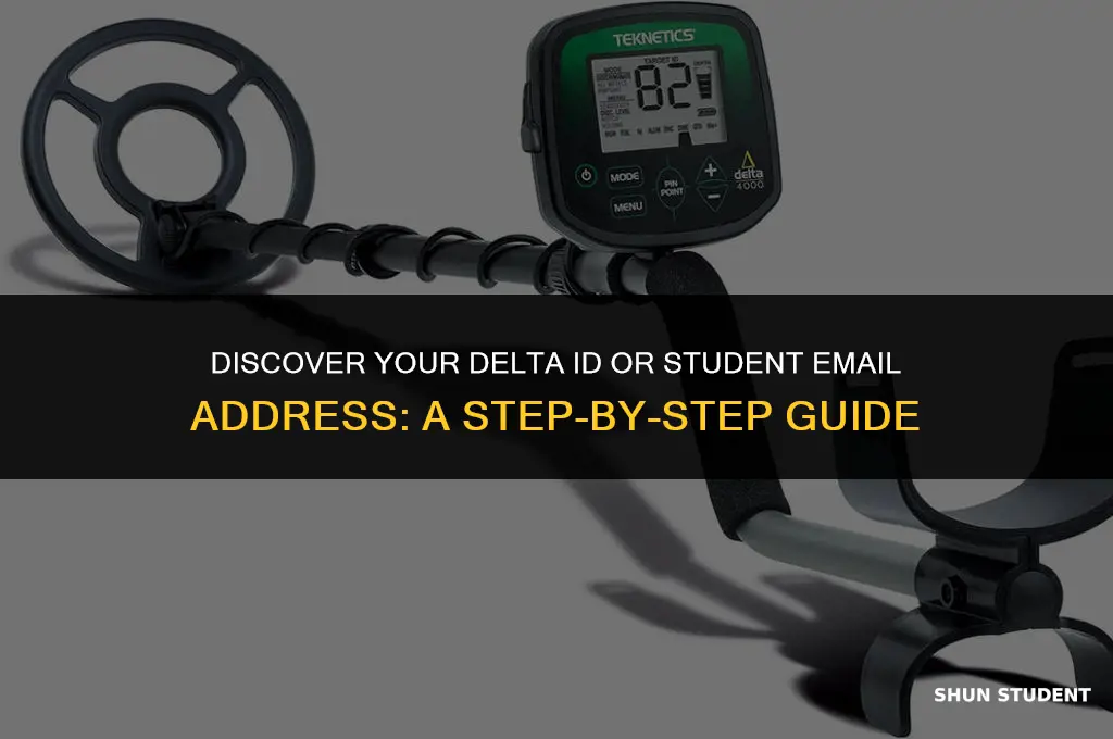 how to find your delta id or student email address