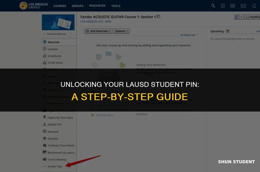 how to find your lausd student pin