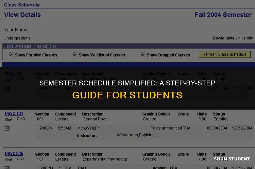 how to find your next semester schedule on student view