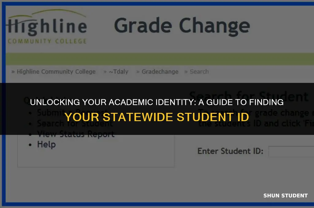 how to find your statewide student id