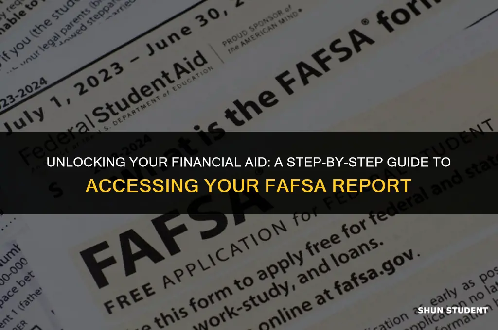how to find your student aid report on fafsa