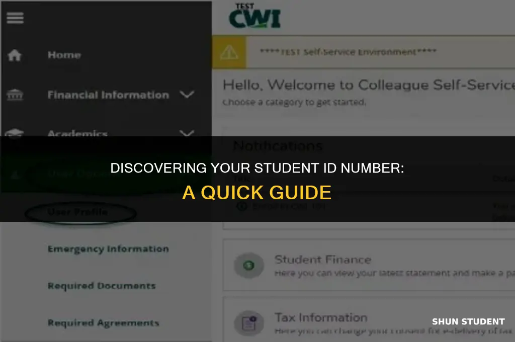 how to find your student id number dasd