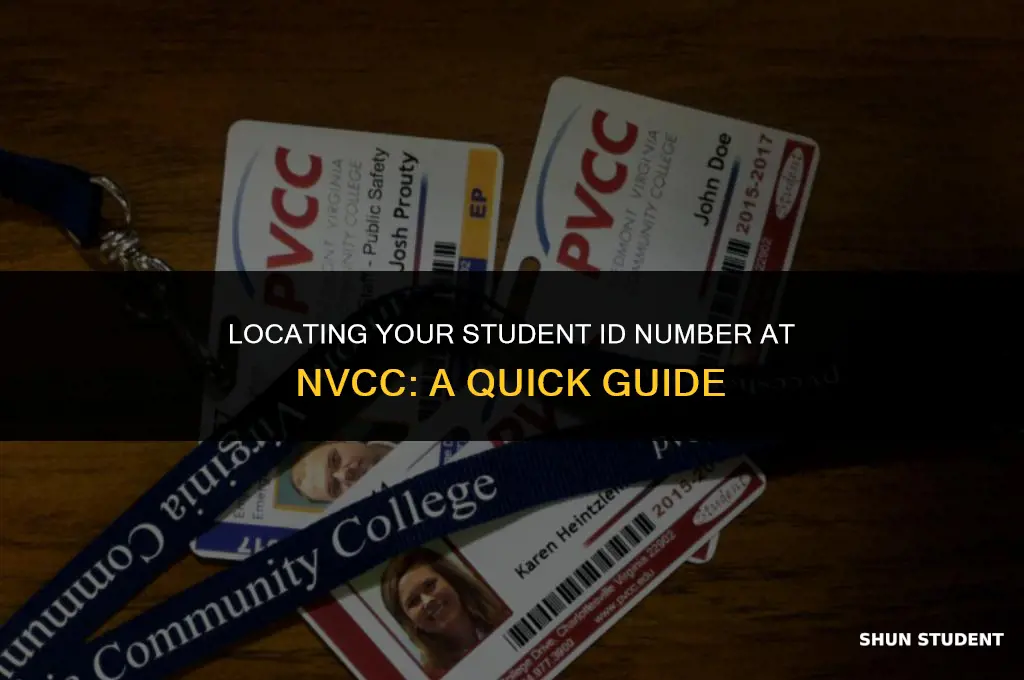 how to find your student id number nvcc