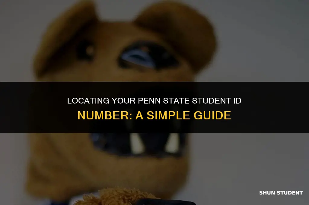 how to find your student id number psu