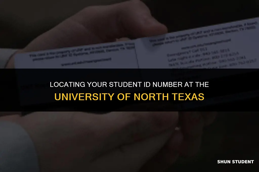 how to find your student id number unt