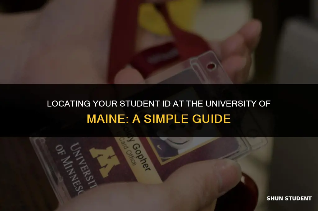 how to find your student id umaine