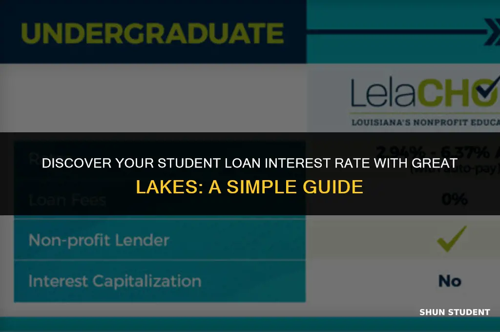 how to find your student loan interest rate great lakes