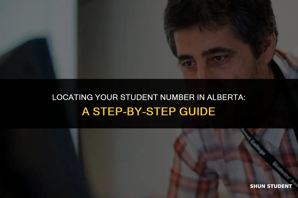 how to find your student number alberta