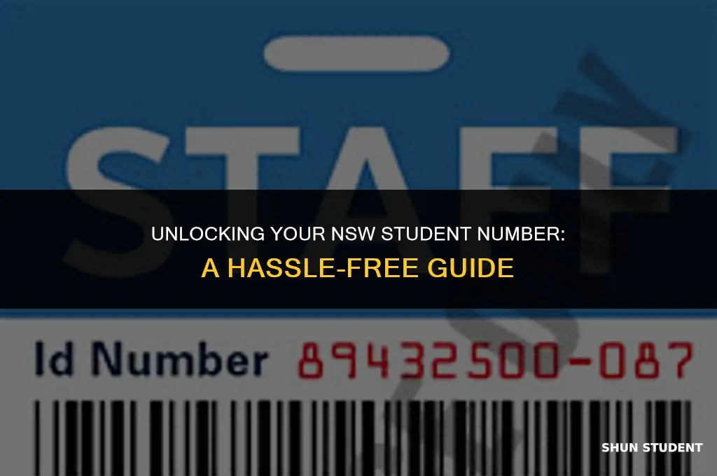 how to find your student number nsw
