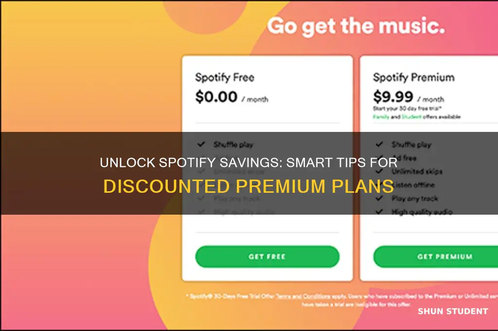 how to get a discount on spotify