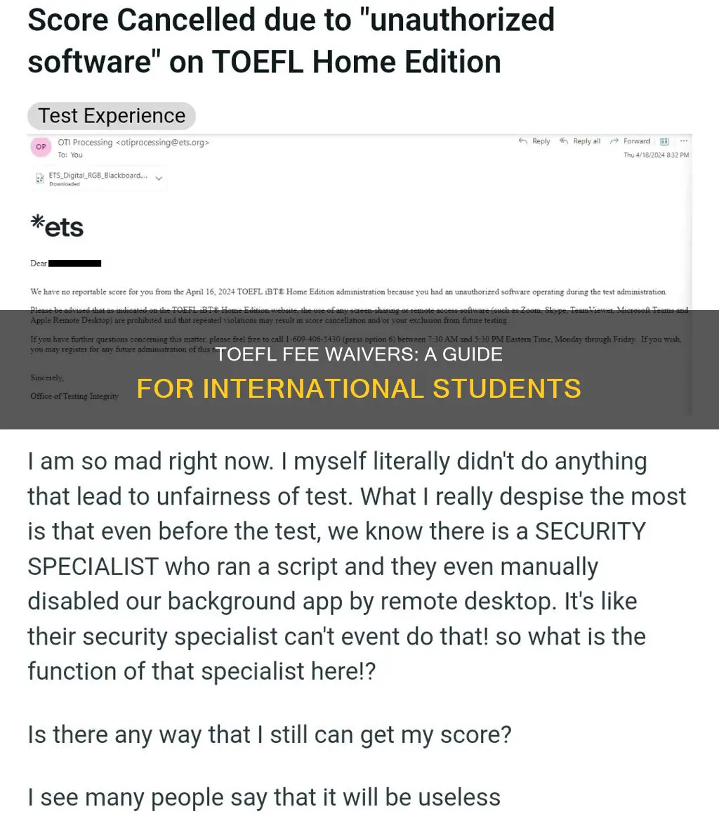 how to get a toefl fee waiver for international students