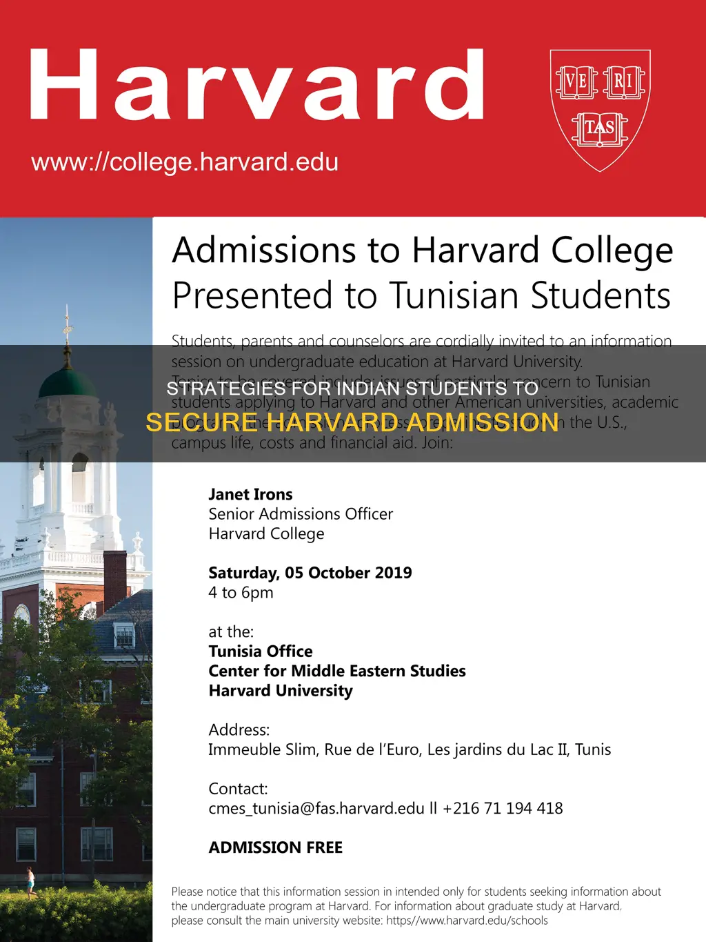 how to get admission in harvard university for indian student