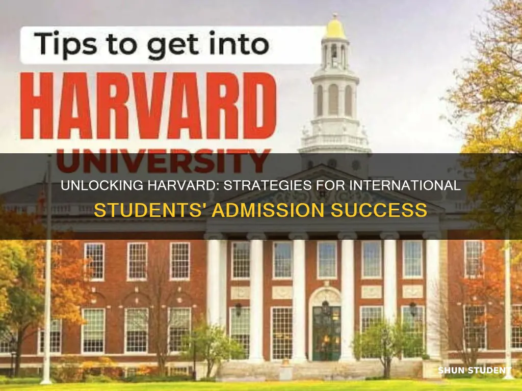 how to get admission in harvard university for international students