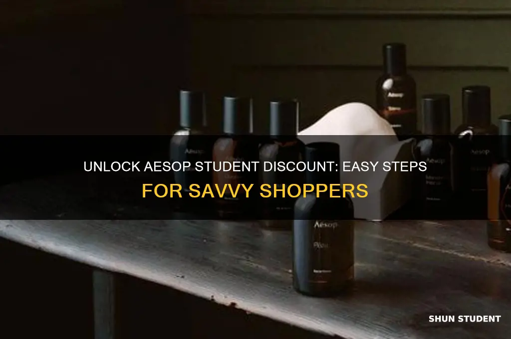 how to get aesop student discount