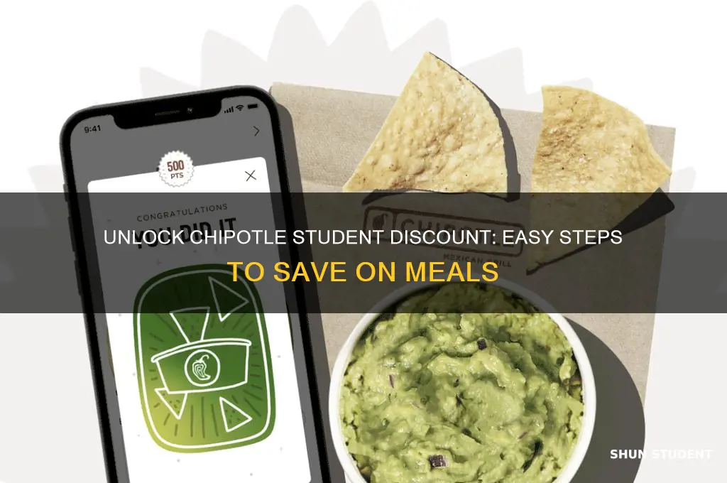 how to get chipotle student discount