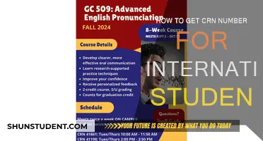 International Students: Getting Your CRN Number