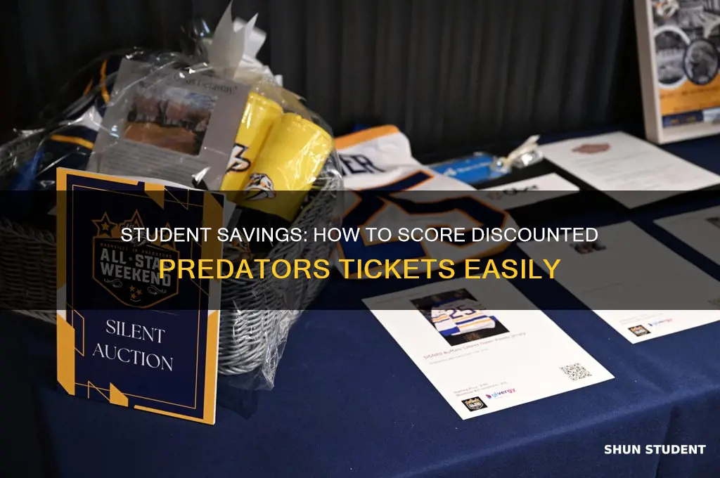 how to get discounted tickets to predators for being student