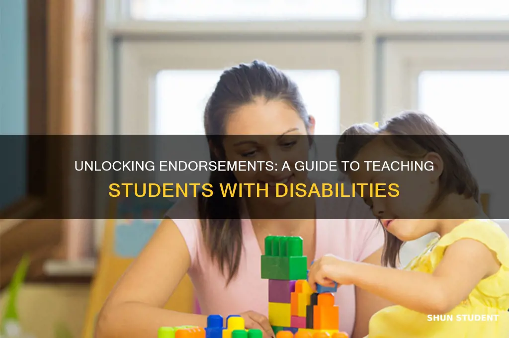 how to get endorsed to teach students with disabilities