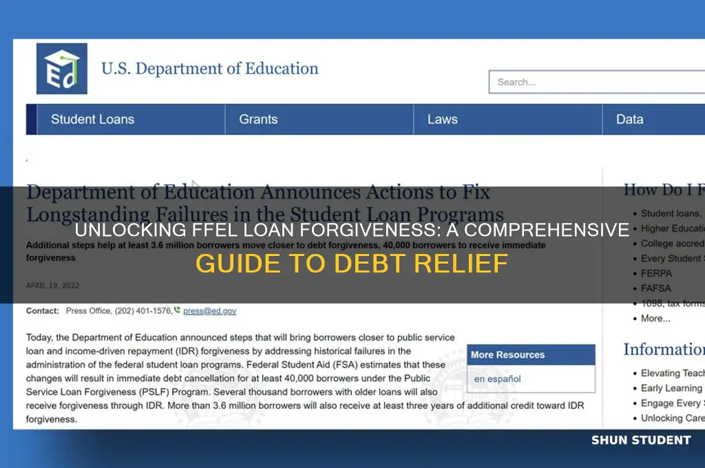 how to get ffel student loans forgiven