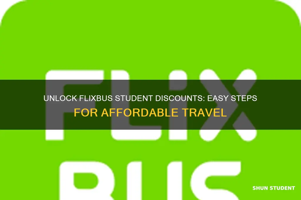 how to get flixbus student discount